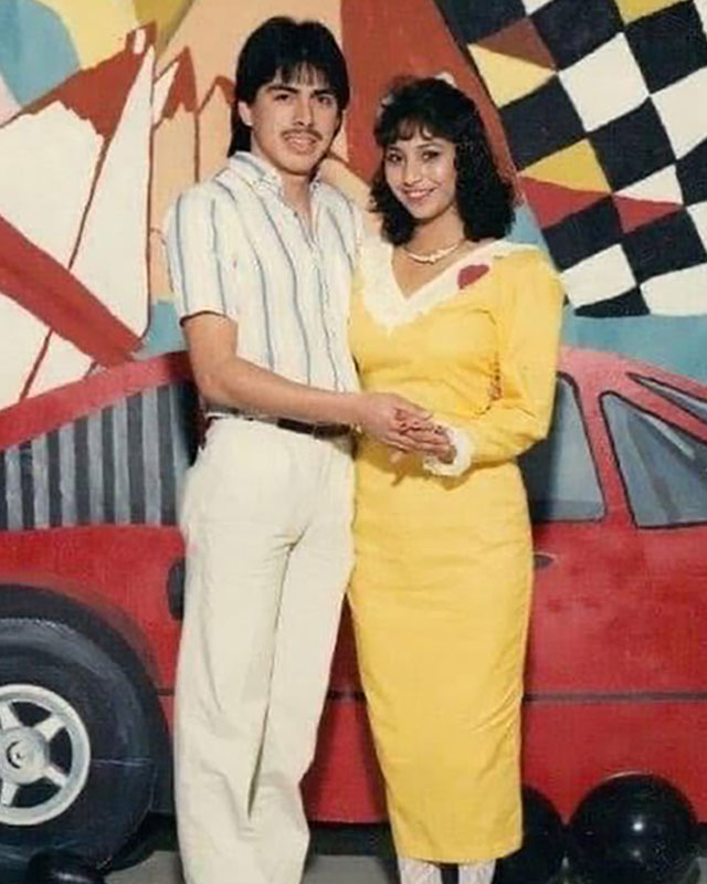 Ann Marie and her husband as high school sweethearts in 1984